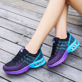 Breakj Women's Shoes Spring New Mesh Fly Weaving Breathable Lightweight Air Cushion Sneakers Women's Korean Version Of Student Casual Running