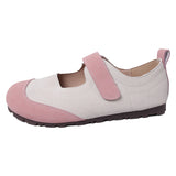 Breakj Retro Simple Shoes Women 2024 Spring And Summer New Women's Wind Color Single Shoes Soft Sole Students Bean