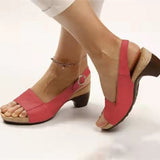 Breakj Women's Large Code 2023 Summer New Fish Mouth Clip Beach High Heel Buckle Buckle Women's