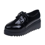 Women Chunky Sneakers Hidden Heels Height Increasing Ladies Wedge Shoes High Top Autumn Platform Women