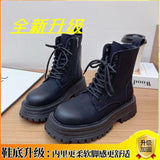 Breakj Boots Women Vintage 2025 Autumn/Winter New Thick Short Boots Yinglen Soft-Bottomed Brown Locomotive