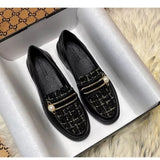 Women's Shoes Fashion Personality British Style Thick-soled Wild Wide-footed Casual Loafer Sexy Solid Color Leather