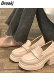 for Women 2023 High Heels Ladies Summer Footwear on Heeled White Pumps Loafers Platform with Discount Free Shipping