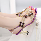 New Diamond Sandals Women Wear Comfortable Korean Crystal High-Heeled Shoes With Diamond Heels In