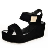 New Sandals Women Summer Shoes Woman Wedges Platform Sandals Fashion Fish Mouth Rome Sandals White Black Women