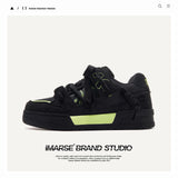 Breakj Shoes Niche Design Shoes With Small Black Shoes Bread Shoes Street Trend Men's And Women's Same Couple Shoes Men's Shoes Men's