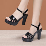 Heels, Thick Heels, Fish Mouth Sandals, Women's 2023 Summer New Thick Soles With White Large Soft Soles Open Toe