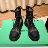 Platform Boots for Women 2023 Summer Shoes Woman Fashion Wedges Heels Authentic Leather Botins Design Ankle Boots