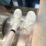 2023 New Casual Single Shoes Girls Small Fashion Small White Shoes Round Head Belt Matching Color Wear Canvas
