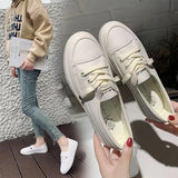 Breakj Shoes Women 2025 Spring New Board Shoes Leather Small White Shoes Women Korean Version Of Women's