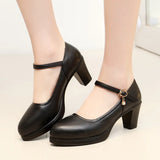 Walking Shoes, High Heels, Waterproof Platform, Women's Singles, Work Shoes, Large Size Women's Shoes