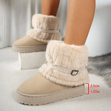 Breakj Autumn And Winter New Fashion Plus Velvet Wool Thick Middle-Capped Female Snow