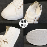 Breakj White Shoes Women Light Simple Fashion 2025 Spring And Autumn Low Help Flat Bottom Lady Trend