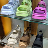 Breakj Spring And Summer New Magic Sticky Cake Thick Bottom To Increase The High Light And Comfortable One-Word Leisure
