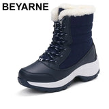 Women Snow Boots Waterproof Non-slip Parent-child Winter Boots Thick Fur Waterproof Platform Warm Shoes Plus
