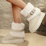 Breakj Snow Boots Women 2025 Winter New Round Head Leisure Bottom Plus Velvet Warm Short-Bodied Cotton