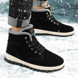 Breakj Men's Shoes Winter Plus Thick Snow Boots Trend High Help Martin Boots Men's Cotton Shoes Warm Casual