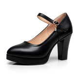 Walking Shoes, High Heels, Waterproof Platform, Women's Singles, Work Shoes, Large Size Women's Shoes