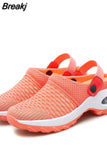Summer Platform Sandals Women Mesh Sneakers Breathable Slip on Buckle Strap Female Beach Outdoors Shoes