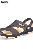 Summer Men's Slippers 8 Slip-On Garden Shoes Breathable Man Sandals Plus Size Male Beach Shoes Flip Flops Quick