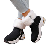 Breakj Snow Boots Women Winter New Brushing Short Cylinder Plus Velvet Warms High-Thick Bottoms To Keep Warm Snow Boots