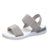 Breakj Sandals Women's Elastic Tight 2025 Summer New Students Wear Fairy Wind Roman Beach Women's Shoes Outside The