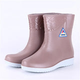 Rain Boots Women Anti-Skid Rainy Walking Shoes Ladies Rubber Ankle Bootie Fashion Wading Shoes for
