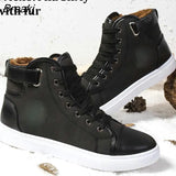 Autumn Winter Male Footwear Patchwork Flats sneakers High Top Men Shoes Canvas Men Casual Shoes BIG Size