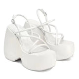 Breakj Women's Shoes Sandals 2023 New Large-Size Waterproof Table Thick Bottom Slope And Sexy Buckle