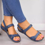 Style Women's Sandals Are Specially Designed For Flat-Soled, Large-Size Spot Direct Sale Of Hollowed-Out Solid-Color Women's