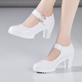 High Heel 12Cm Cheongsam Model Catwalk Shoes Women's Thick Soles Waterproof Platform Silver Round Head Stage Performance Shoes Women's Singles