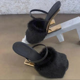 2024 New Metal Special Shape With Round Head Design Sense Fashion Women's
