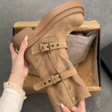 Breakj Fashion Two Wear Two-In-One Martin Boots Girl 2025 New Wilderness Wind Pine Cake Thick Bottom Over The Edge Of The Short