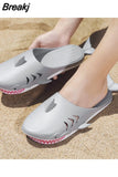 Summer New 2023 Men Women Slipper Interesting Shark Funny Slipper Men Women At Home Soft Sole Slipper beach flip