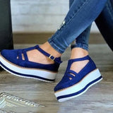 Size 2023 Popular Style Sandals Women's Thick Bottom Buckle Women's Sandals Direct Sale Muffin Soles Women's