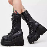 Breakj And Knight Boots 2023 New Large-Size Punk Style Handsome Mid-Sleest Boots