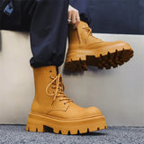 Breakj Martens Men's High Gang British Style Chelsea Boots Casual Men's Shoe Tide Boots
