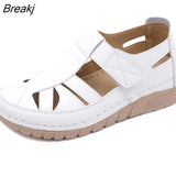 Women‘s Shoes Sandals Fashion Baotou Wedge Platform Sandals Ladies Retro Rome Sandalias Mujer Slip on Beach Shoes