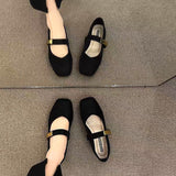 Breakj Single Shoes Women's 2025 Soft-Soled Mary Jane Women's Shoes New Retro French Spring And Autumn Square Head With A Light