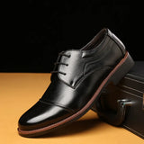 Breakj 2024 New Men's Business Shoes Men's Shoes Classic Round Head Belt Size Leather Shoes