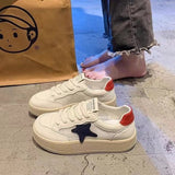 And Autumn New Casual Single Shoes Korean Version Fashion Lace Casual Shoes Net Cloth Tie Students Daily Board Shoes