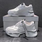 Reflective Platform Sneakers Women Shoes Korean Lace Up Sport Chunky Sneakers Mixed Color Women's Casual Vulcanize