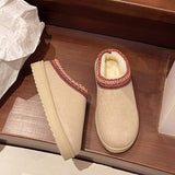 Women's Shoes, Snow Boots, Women's Winter Fashion, Baotou Slippers, Muffin, Thick Soles, Warm Cotton