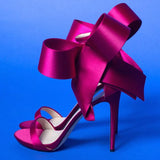 Summer New Super-Large Bow With High-Heeled Lady's Sandals Sold Directly To The