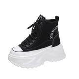 Breakj Autumn New Dad Shoes Korean Version Simple Ins Women's Shoes Platform Increased Casual Web Red High Help Sports Shoes
