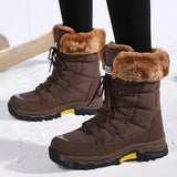 Breakj Warm Snow Boots Women Plus Velvet Thick Northeast Tourist Cotton Boots Outdoor Climbing Boots Ski