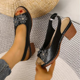Breakj Flowers High-Hees Cool Slippers Women 2025 Summer New Fashion Casual Cold Slippers