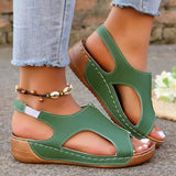 Breakj New Summer Women's Sandals Large-Size Leisure Slope And Thick-Soled Loose Tight With Fish Mouth Sandals