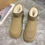 Breakj Boots Women's 2025 New Thick Bottom With Tuff Tuff And Warm Short Boots Fashion Cotton