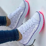 Sneakers Women Shoes 2022 Pattern Canvas Shoe Casual Women Sport Shoes Flat Lace-Up Adult Zapatillas Mujer Chaussure